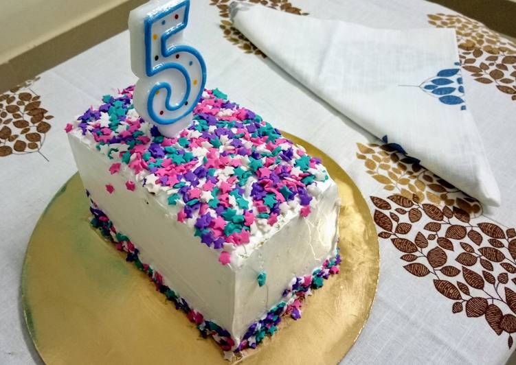 Simple Way to Make Any-night-of-the-week Hidden star birthday cake