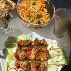 A picture of Chicken kebab.