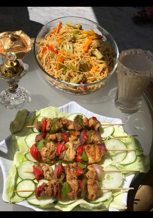 A picture of Chicken kebab.