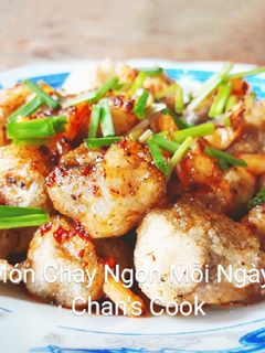 Hình của món Nấm rơm chiên giòn chay.