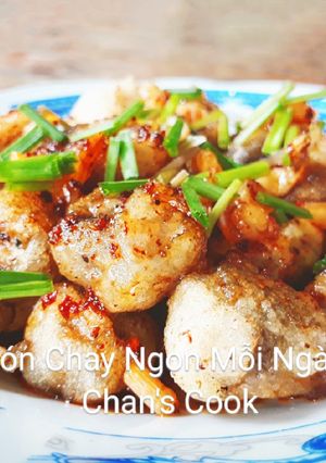 Hình của món Nấm rơm chiên giòn chay.