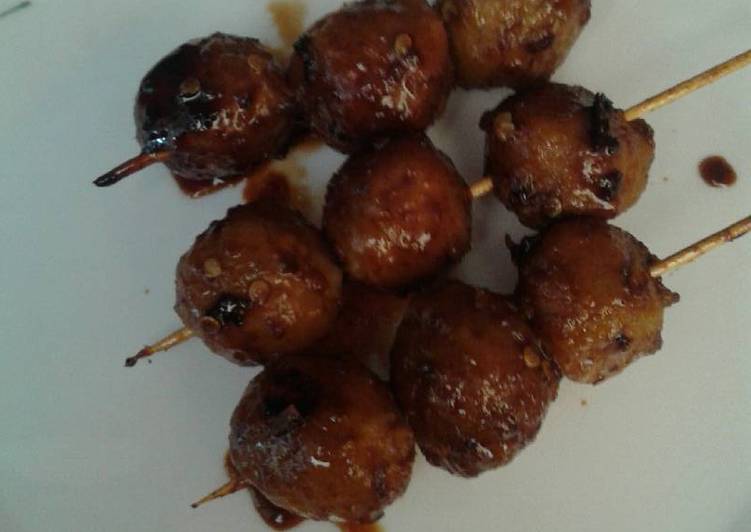 Resep Bakso bakar pedas manis, Enak