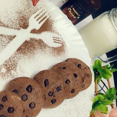 Egg less Chocolate filled Cookies A picture of Egg less Chocolate filled Cookies.