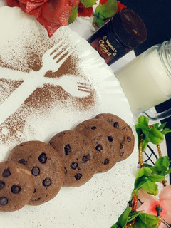 A picture of Egg less Chocolate filled Cookies.