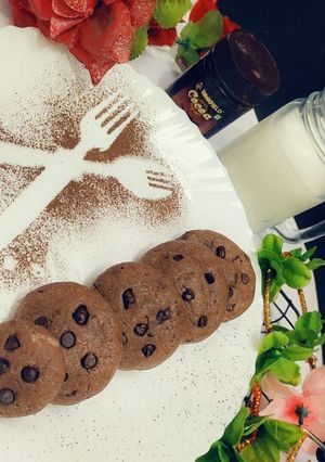 A picture of Egg less Chocolate filled Cookies.