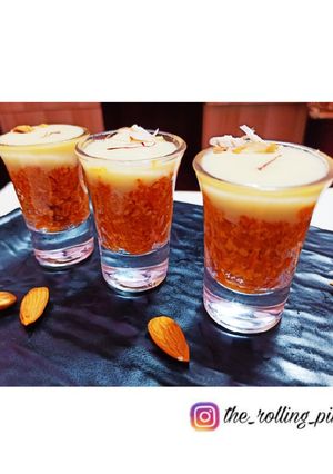 A picture of Gajar halwa rabdi shots.