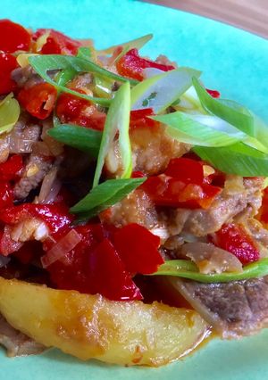 A picture of Daging Batokok (Hot Chillies Meat) Indonesian Recipe.