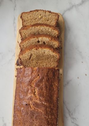 Una foto de Budín integral de banana 🍌♡