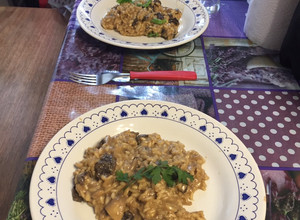 Una foto de Risotto de hongos