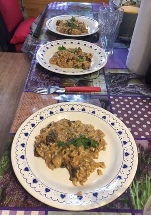 Una foto de Risotto de hongos