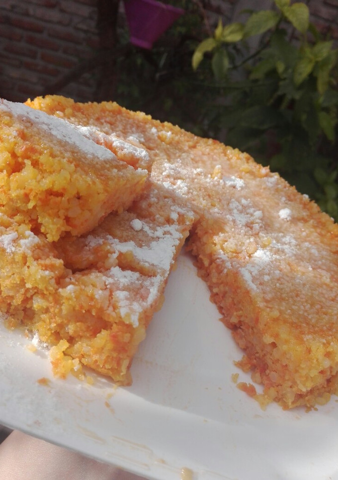 Una foto de Torta de arroz y zanahoria sin TACC y sin harina 😋