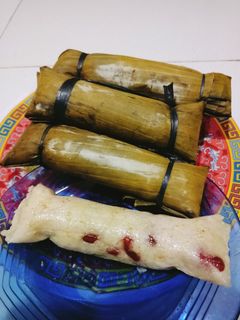 Foto resep Lepet ketan kacang merah bungkus daun pisang 😄