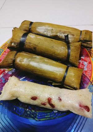 Foto resep Lepet ketan kacang merah bungkus daun pisang 😄