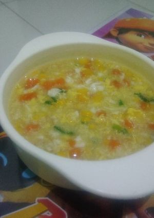 Foto resep Mpasi sup kental jagung