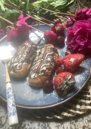 Une photo de 🥖Petits pain 🧈🍒au lait 🥛perdus🍫