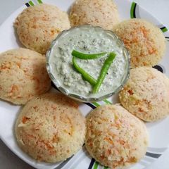 A picture of Carrot Idli (Navratri vrat special).