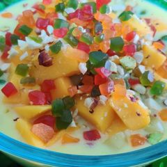 A picture of Fruit custard.