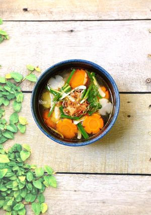 Hình của món Canh Gà Nấu Củ Cải Cà Rốt.