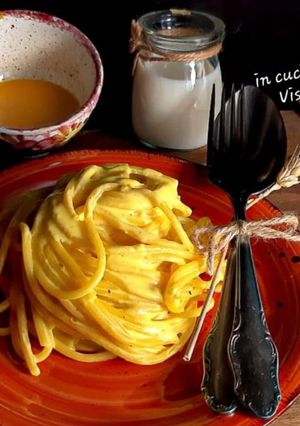 Foto di Spaghetti cremosi allo zafferano