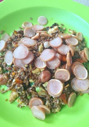 Foto resep Nasi merah goreng suami