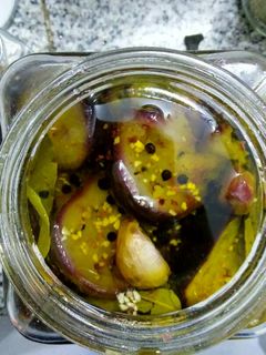 Una foto de Berenjenas en escabeche (receta de la nona)