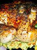 Mike's 40 Clove Baked Garlic Stuffed Game Hens & Veggies