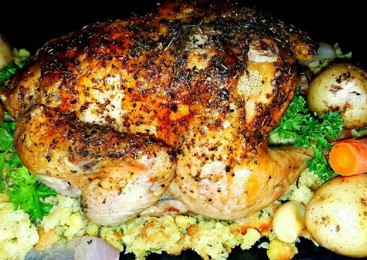 How to  Cooking Mike&#39;s 40 Clove Baked Garlic Stuffed Game Hens &amp; Veggies Flavorful