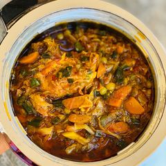 A picture of Vegetable soup.