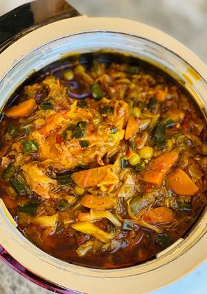 A picture of Vegetable soup.
