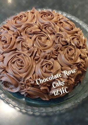 A picture of 🎂🍫🌹Chocolate Rose Cake🌹🍫🎂.