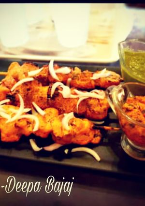 A picture of Tandoori Soya Chaap.