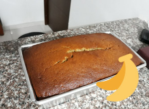 Una foto de Torta de banano🍌 esponjosita en licuadora