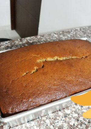 Una foto de Torta de banano🍌 esponjosita en licuadora
