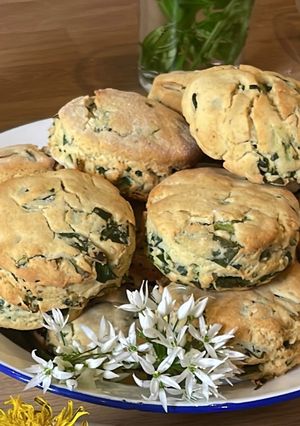 A picture of Wild Garlic Scones (GF, VG).