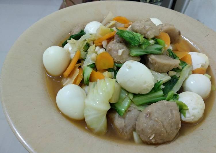 Resep Cap Cai Telur Puyuh Jadi, tidak cukup satu