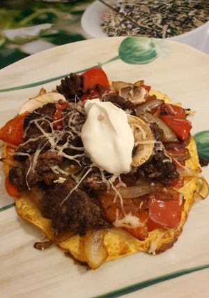 Une photo de Pizza base choux-fleurs