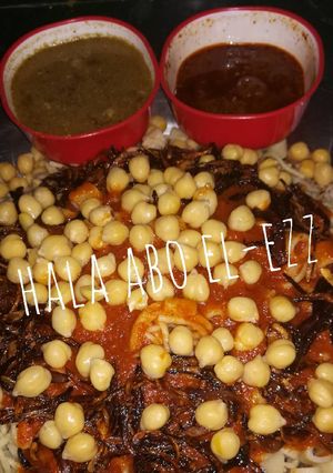 A picture of Egyptian Koshari (Restaurant-Style).