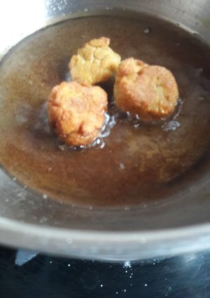 A picture of Leftover khichdi gota.
