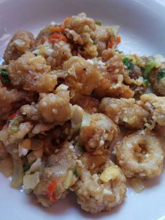 Foto resep Cumi saus telur asin