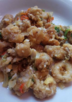 Foto resep Cumi saus telur asin