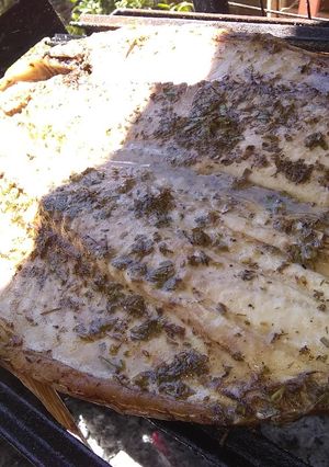 Una foto de Pescado de río a la parrilla (boga)