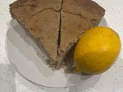 A picture of eggless blueberry cake