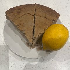 A picture of Vegan, Sugar-free, Gluten-free Buckwheat Lemon Cake🍋🍰.