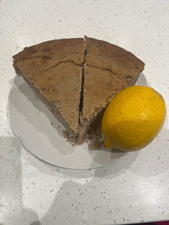 A picture of Vegan, Sugar-free, Gluten-free Buckwheat Lemon Cake🍋🍰.