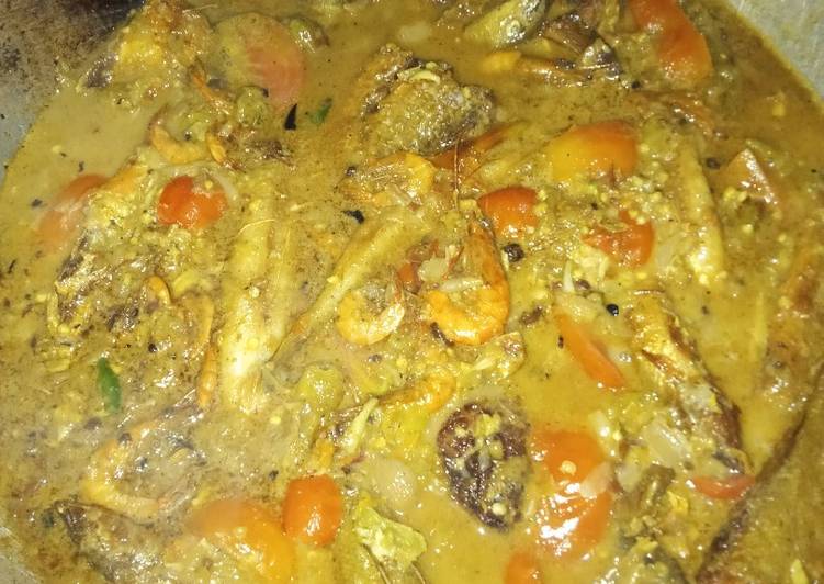 Resep Lodeh ikan + udang yang Lezat