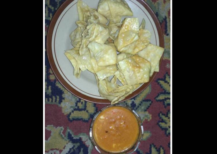 Simple Way to Prepare Ultimate Pangsit goreng saus Mozarella
