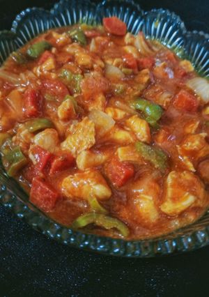 A picture of Chicken shashlik.
