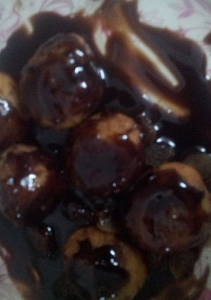 A picture of Choco dip gulab jamun.