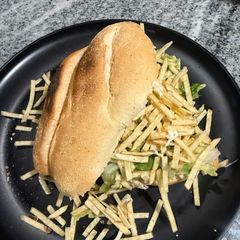 Shredded Chicken Sandwich A picture of Shredded Chicken Sandwich.