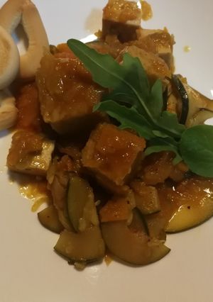 Foto principal de Tempeh de garbanzos y tofu, estofada, vegano 🌱vegetariana